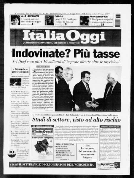 Italia oggi : quotidiano di economia finanza e politica